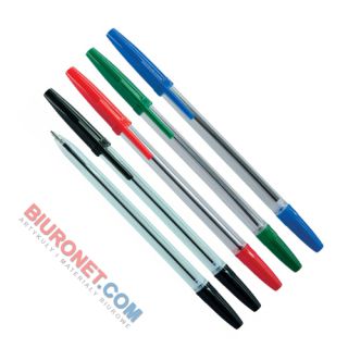 Długopis Office Products, w przezroczystej obudowie, 50 sztuk niebieski