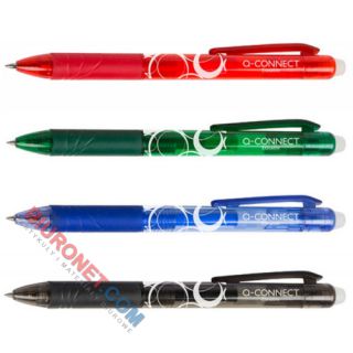 Długopis wymazywalny Q-Connect Erasable, automatyczny, końcówka 1,0 mm czarny
