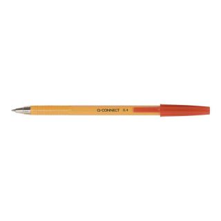 Długopis ze skuwką Q-Connect 0,4mm, wymienny wkład, zestaw 20 sztuk czerwony