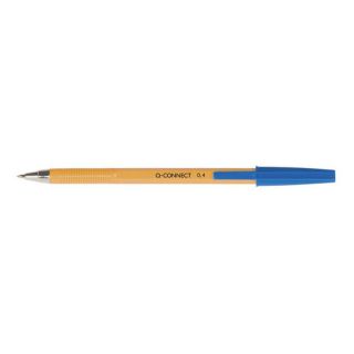 Długopis ze skuwką Q-Connect 0,4mm, wymienny wkład, zestaw 20 sztuk niebieski