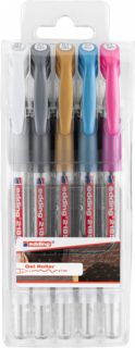 Długopis żelowy Edding 2185 S, końcówka 0,7mm, metaliczne kolory 5 kolorów