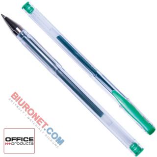 Długopis żelowy Office Products Classic 0.7mm, ze skuwką zielony