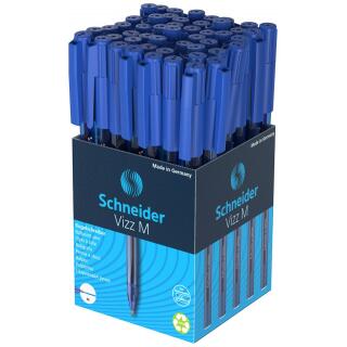 Długopisy kolorowe Schneider VIZZ M, 10 sztuk w zestawie niebieski