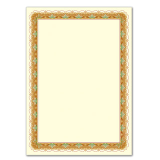 Dyplom ozdobny Złoto A4, papier satynowany 170g - 25 arkuszy