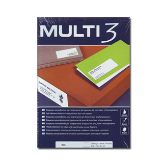 Etykiety samoprzylepne MULTI3, opakowanie 100 arkuszy A4 48,5 x 25,4 mm