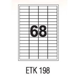 Etykiety uniwersalne APLI, papierowe białe, 100 arkuszy A4 48,5 x 16,9 mm