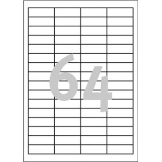 Etykiety uniwersalne Avery Zweckform, papierowe białe, 100 arkuszy A4 48,5 x 16,9 mm