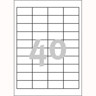 Etykiety uniwersalne Avery Zweckform, papierowe białe, 100 arkuszy A4 48,5 x 25,4 mm