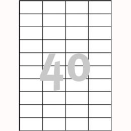 Etykiety uniwersalne Avery Zweckform, papierowe białe, 100 arkuszy A4 52,5 x 29,7 mm