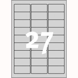 Etykiety znamionowe Avery Zweckform, srebrne poliestrowe, 20 arkuszy A4 63,5 x 29,6  mm