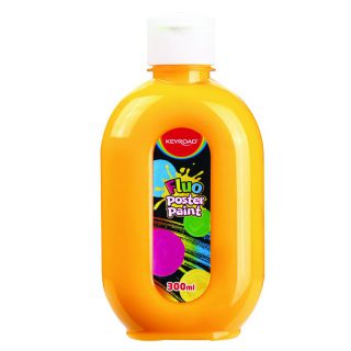 Farba plakatowa KEYROAD 300ml, fluorescencyjna pomarańczowy