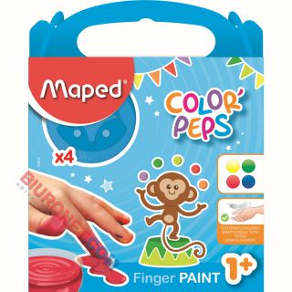 Farby Maped Color'Peps, do malowania palcami 4 kolory