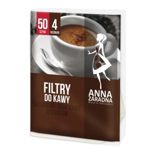 Filtry do kawy Stella, rozmiar 4, brązowe 50 sztuk