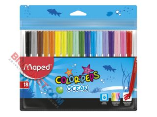 Flamastry szkolne Maped Color'Peps Ocean 18 kolorów