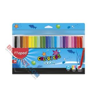 Flamastry szkolne Maped Color'Peps Ocean 24 kolory