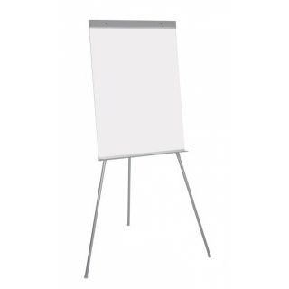 Flipchart na trójnogu Bi-Office, tablica suchościeralna, wymiary 70x100 cm, z półką 