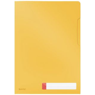 Folder A4 z kieszonką na etykietę Leitz Cosy, żółta 47080019 ciepły żółty