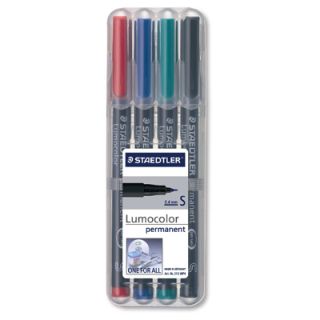 Foliopis permanentny Staedtler Lumocolor S 313, końcówka 0.4mm, zestaw w etui 