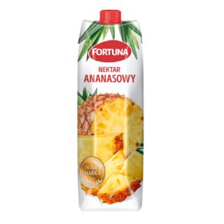 Fortuna Ananas 1L, owocowy nektar w kartonie 1 sztuka