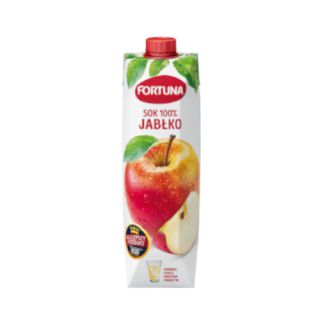 Fortuna Jabłko 1L, owocowy sok 100% w kartonie 1 sztuka