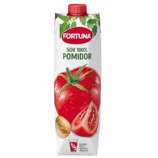 Fortuna Pomidor 1L, warzywny sok 100% w kartonie 1 sztuka