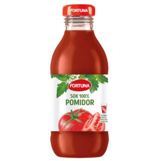 Fortuna Pomidor 300ml, warzywny sok 100% w szklanej butelce 15 sztuk