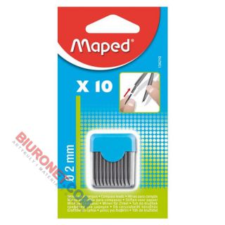 Grafity Maped HB 2.0 mm, wkłady do cyrkla 10 sztuk