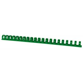 Grzbiety do bindowania Office Products 16mm, do 145 kartek, plastikowe, 100 sztuk zielone