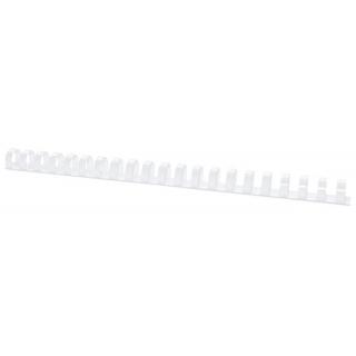 Grzbiety do bindowania Office Products 28,5mm, do 270 kartek, plastikowe, 50 sztuk białe