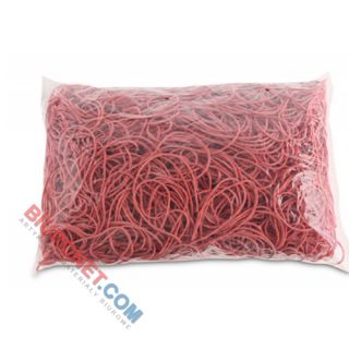 Gumki recepturki Office Products, średnica 100 mm, 60% kauczuku, 1 kg czerwone