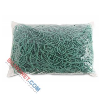 Gumki recepturki Office Products, średnica 100 mm, 60% kauczuku, 1 kg zielone