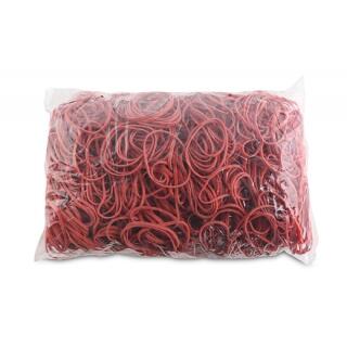 Gumki recepturki Office Products, średnica 50 mm, 60% kauczuku, 1 kg czerwone