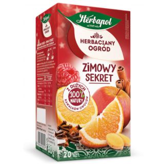 Herbapol Herbaciany Ogród Zimowy Sekret, herbata owocowo - ziołowa, 20 torebek pomarańcza, imbir, goździk
