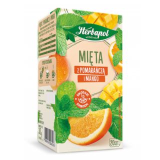 Herbapol Zielnik Polski, herbata ziołowa, 20 torebek mięta z pomarańczą i mango