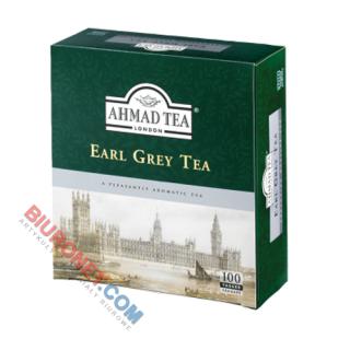 Herbata Ahmad Earl Grey, czarna aromatyzowana, ekspresowa 100 torebek