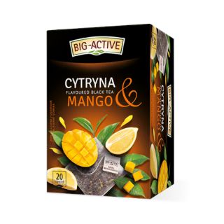 Herbata czarna Big-Active Cytryna & Mango, aromatyzowana, ekspresowa 20 torebek