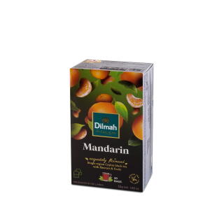 Herbata czarna Dilmah Flavoured Ceylon Black Tea 20 torebek, aromatyzowana, ze sznureczkami mandarynka