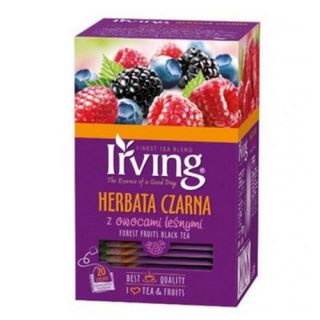 Herbata czarna IRVING, aromatyzowa, 20 torebek w kopertach owoce leśne