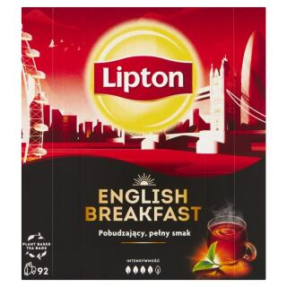 Herbata czarna Lipton English Breakfast, ekspresowa, torebki ze sznureczkami 92 torebki