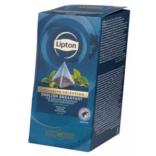 Herbata czarna Lipton Exclusive Selection English Breakfast, torebki piramidki 25 torebek