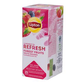 Herbata czarna Lipton Feel Good Selection Refresh Forest Fruit, aromatyzowana, torebki w kopertach 25 kopert