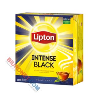 Herbata czarna Lipton Intense Black, mocna, ekspresowa, torebki ze sznureczkami 92 torebki