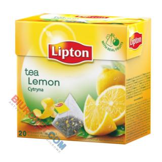 Herbata czarna Lipton Piramidka, aromatyzowana, ekspresowa, 20 torebek Cytrynowa