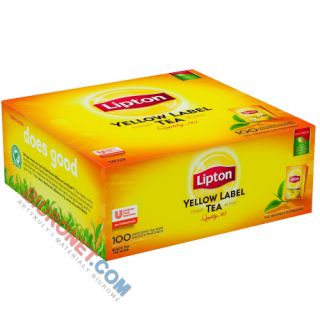 Herbata czarna Lipton Yellow Label, ekspresowa, torebki w kopertach 100 torebek