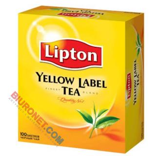 Herbata czarna Lipton Yellow Label, ekspresowa, torebki ze sznureczkami 100 torebek