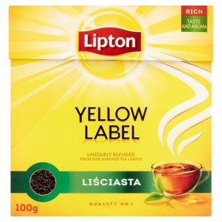 Herbata czarna Lipton Yellow Label, liściasta 100 g