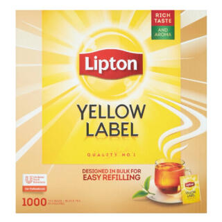 Herbata czarna Lipton Yellow Label, torebki w kopertach 1000 kopert