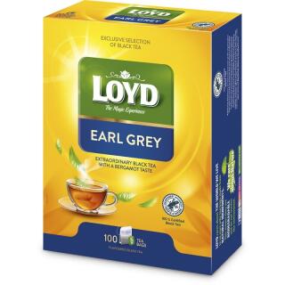 Herbata czarna LOYD Earl Grey, torebki ze sznureczkami 100 torebek