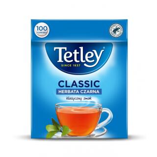 Herbata czarna Tetley Classic, aromatyzowana, torebki bez sznureczków 100 okrągłych torebek