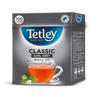 Herbata czarna Tetley Classic Earl Grey, aromatyzowana, torebki bez sznureczków 100 torebek